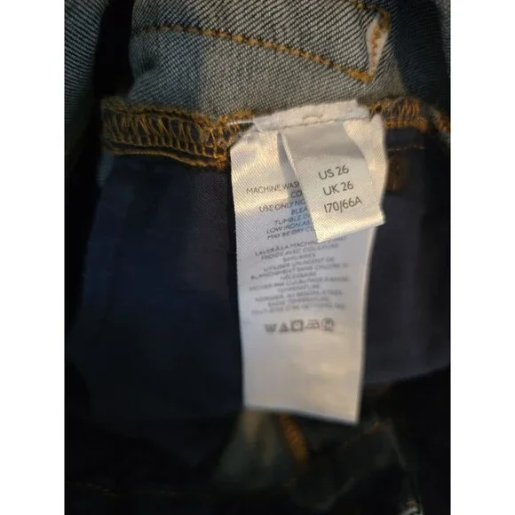 Free People Skinny Ankle Jeans Women’s Size 26 Blue Distressed Slim Cotton - Picture 4 of 4